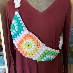 Handmade crochet sling bag