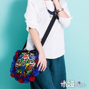 Miya&#39;s Original Ethnic Hmong Embroidered Crossbody Bag - As You Wish