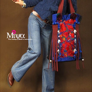 Miya&#39;s Original Ethnic Hmong Embroidered Shoulderbag - Spring
