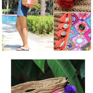 Miya's Original Bohemian Straw Shoulder Bag image 6