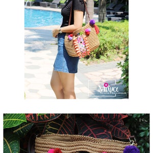 Miya's Original Bohemian Straw Shoulder Bag image 7