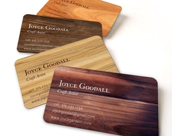 Custom Wood Textured Business Card, Nature Inspired Calling Card Design and Printing, Name Card for Sustainable Brands, Rustic Contact Card