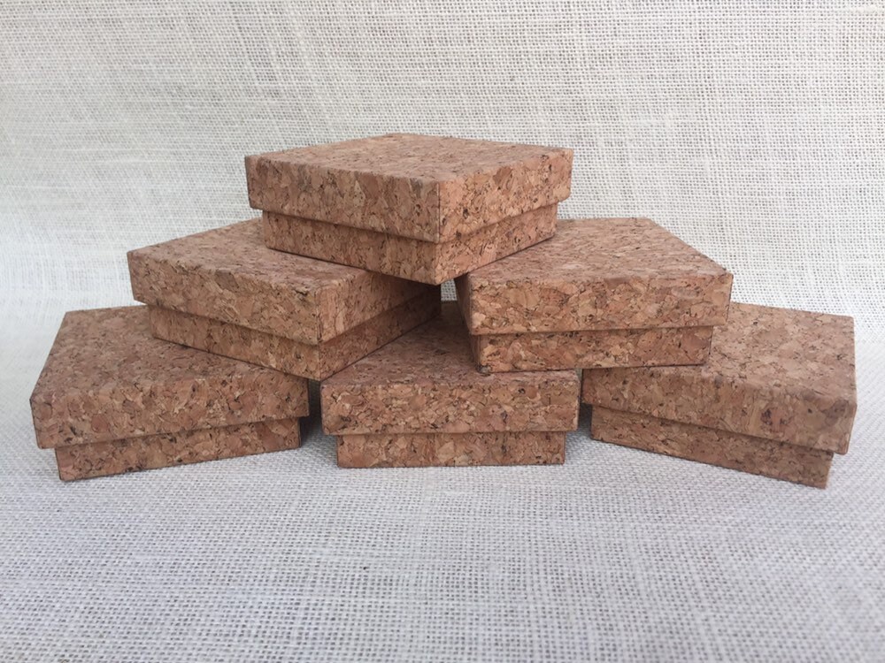 Cork Gift Box Jewelry Box Set Of 6 Gift box Eco Gift Box Etsy