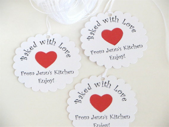 baked food tags food gift tags bake sale tags cookie exchange