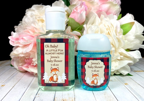 Fox baby shower favor labels, Fox first birthday party favor, Lumberjack baby shower favor label, Lumberjack birthday party Il_570xn