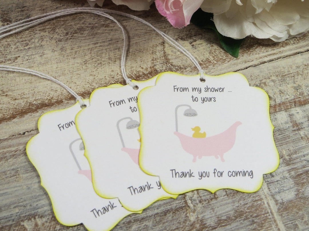 Bubble Bath Baby Shower Favor Tags Rubber Duck Baby Shower Etsy