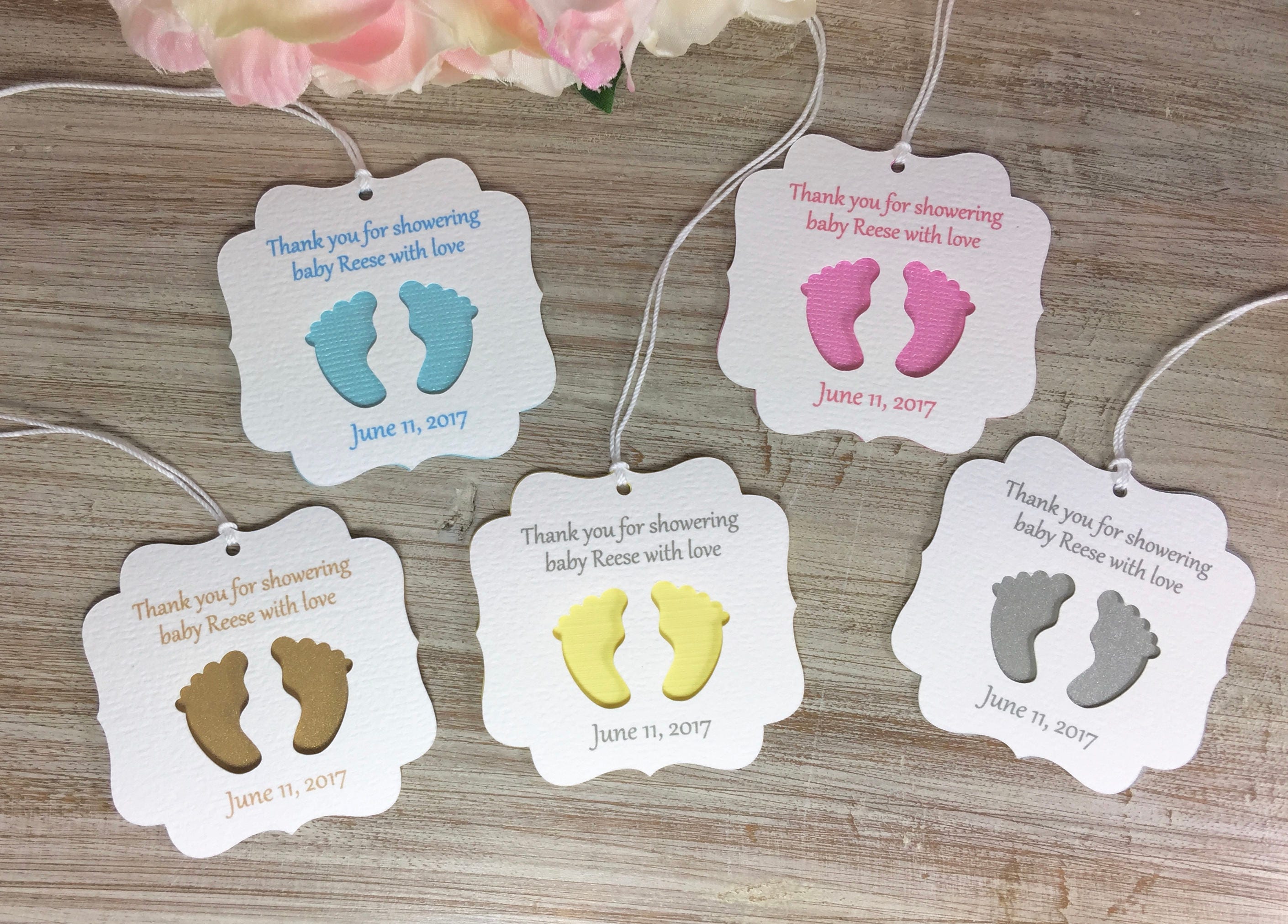 Handmade with Love Tags Floral Favor Tags Gift Tags Custom