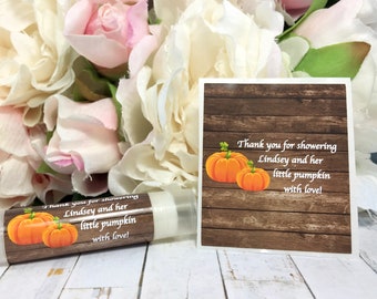 Little pumpkin baby shower favor labels, little pumpkin first birthday, Lip balm labels, lip balm favor label, lil pumpkin baby shower