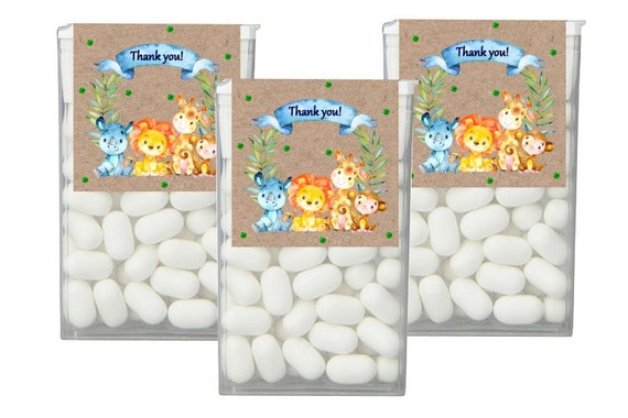 Jungle baby shower favor label, Safari baby shower favor tag, Tic Tac label instant download, Digital download, Jungle birthday party favor Il_570xn