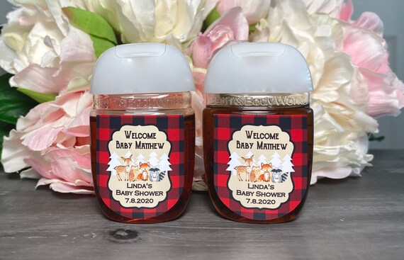 Fall Theme HS Label Lumberjack Baby Shower Favor Label