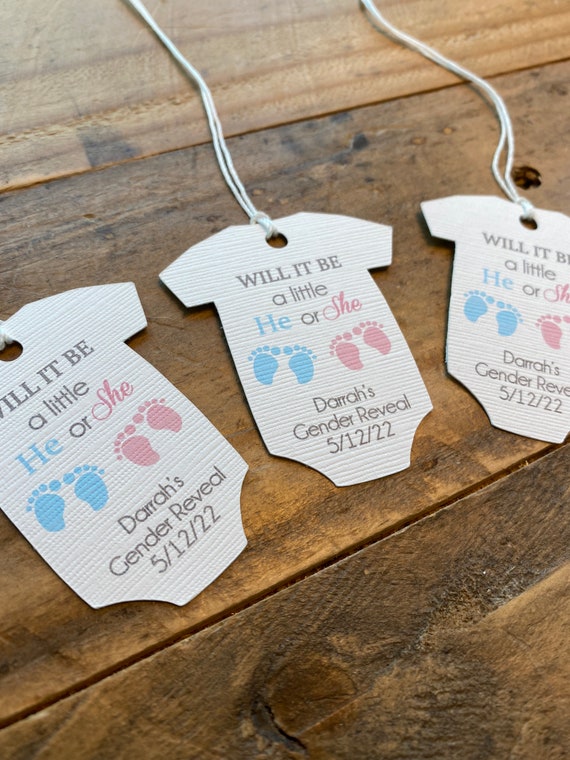 PERSONALISED GLOSS BABY GENDER REVEAL  FAVOUR LABELS,THANK YOU STICKERS 