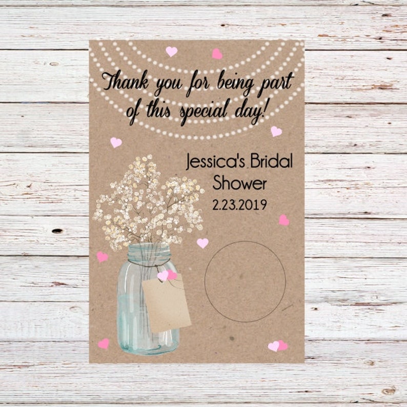 Rustic bridal shower favor tags EOS holder Printable favor | Etsy