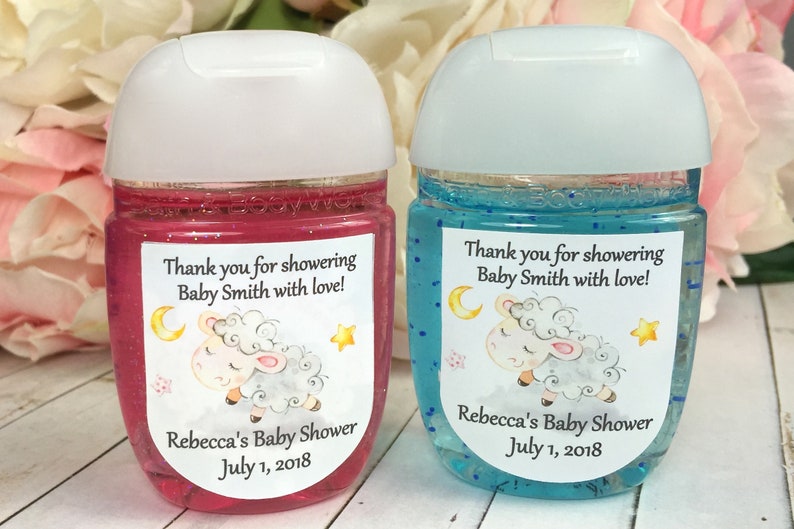 Little Lamb Baby Shower Favor Labels Hand Sanitizer Labels Etsy