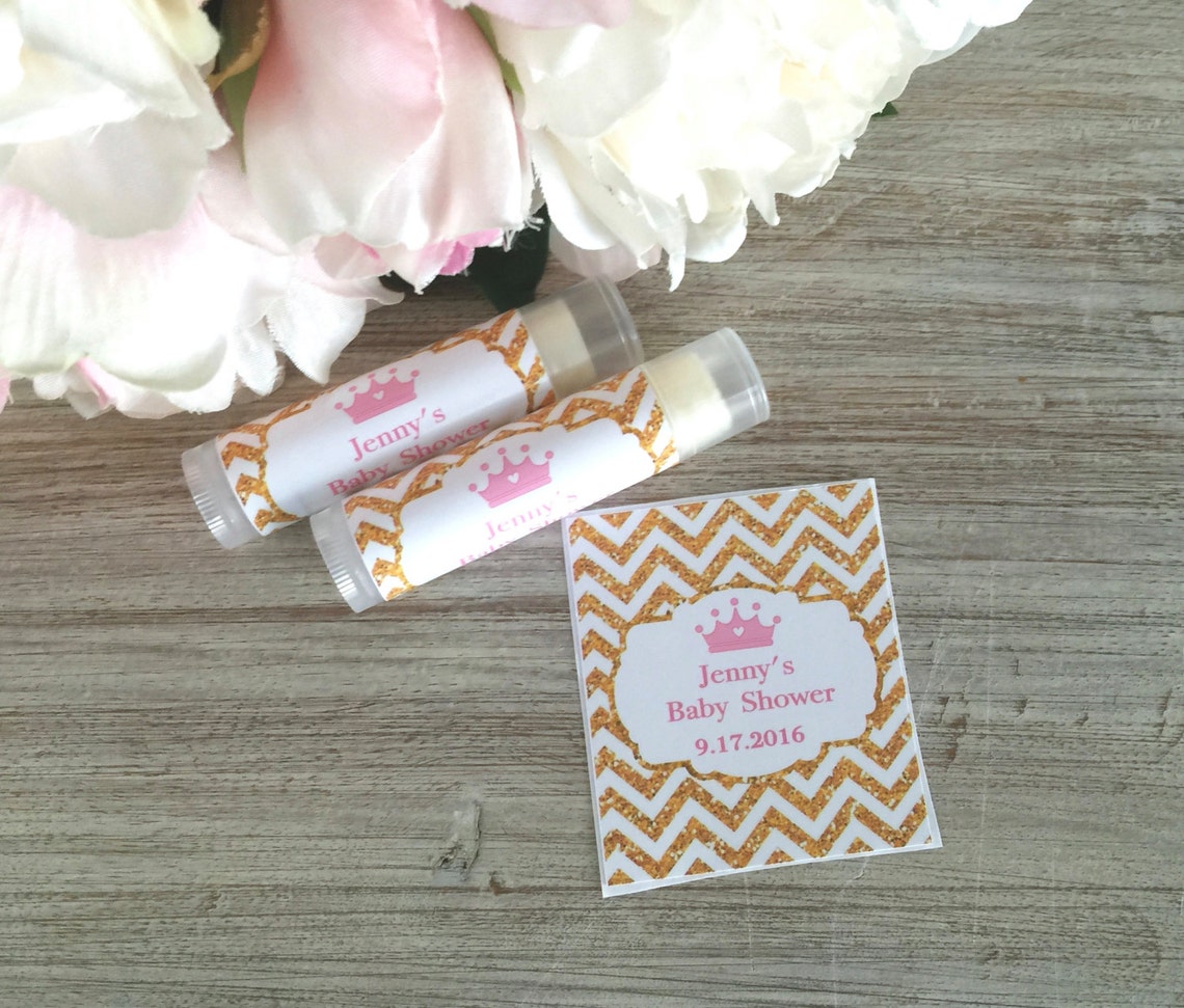 Baby Shower Lip Balm Labels Chapstick Labels Princess Party Etsy
