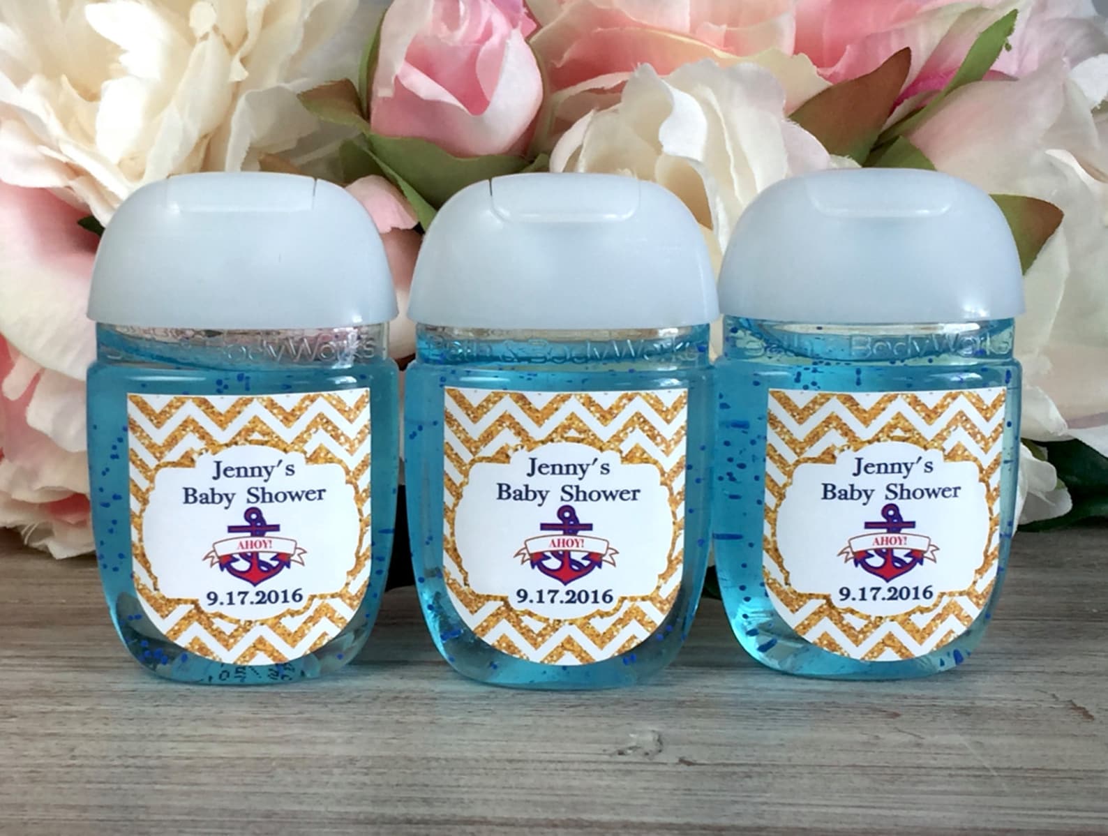 Ahoy It's a Boy Baby Shower Favor Label Hand Sanitizer Etsy