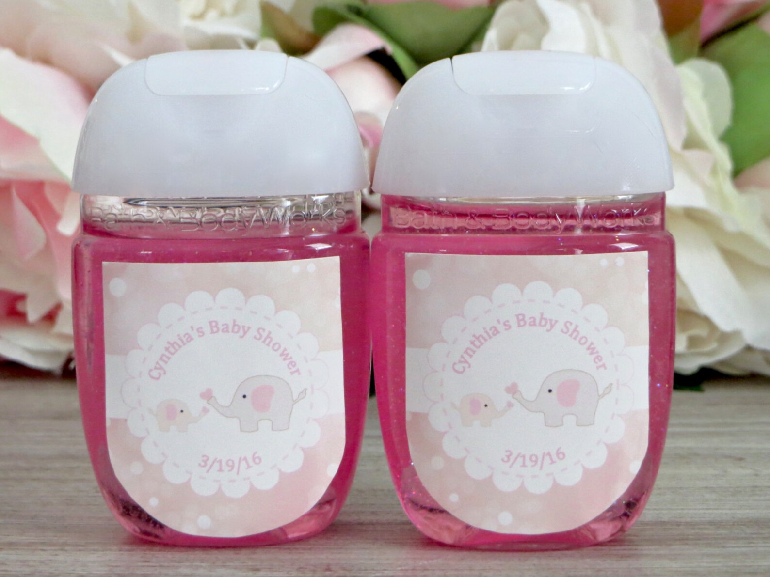 Hand Sanitizer Labels Elephant Baby Shower Favor Labels Etsy