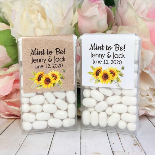 Sunflower Tic Tac Labels Mint to Be Favor Labels Mint Labels 24 Tic Tac Labels Tic Tac Favors Tic Tac Labels 