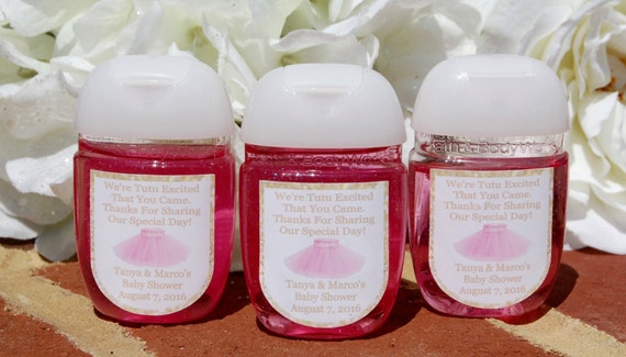 Tutu hand sanitizer labels, Girls baby shower favor labels, Ballerina baby shower stickers, Tutu cute labels, hand sanitizer favor label Il_570xn
