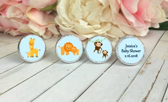 Safari baby shower favor label, Jungle baby shower favor label, Hershey kiss labels, Hershey kiss stickers, Jungle Birthday Party favor Il_570xn