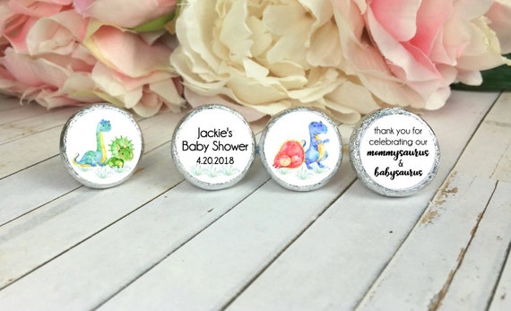 Dinosaur baby shower favor label, Dinosaur birthday party favor label, Hershey kiss labels, Hershey kiss stickers, Dino Party, Candy sticker Il_570xn