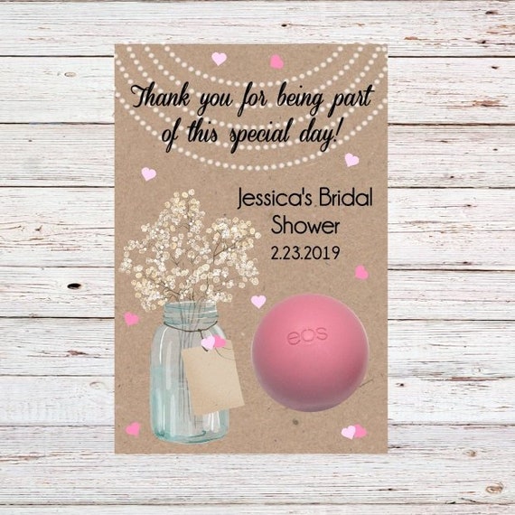 Rustic bridal shower favor tags, EOS holder, Printable favor tags, EOS ...