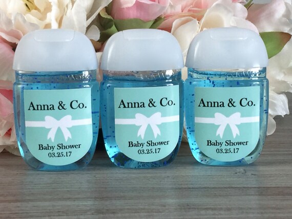 Hand sanitizer labels, Turquoise baby shower favor labels, bridal shower favor sticker, hand sanitizer favor label, Baby and Co favor label Il_570xn