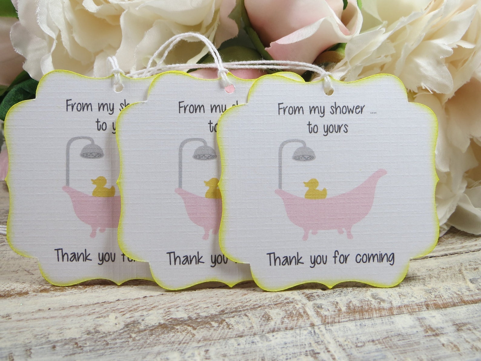 Bubble Bath Baby Shower Favor Tags Rubber Duck Baby Shower Etsy