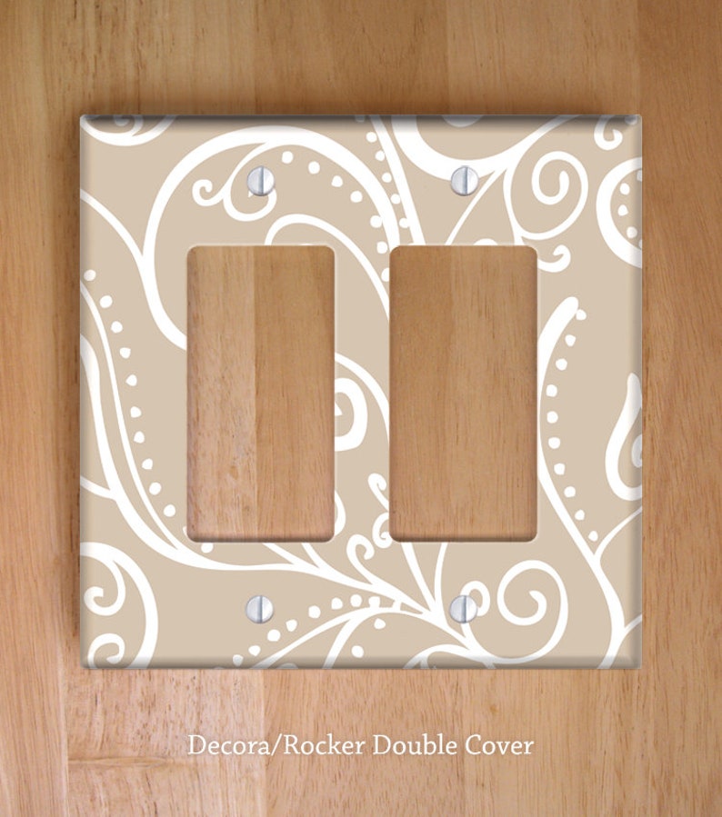 Silent Era, Sand, Vinyl Light Switch and Outlet Covers Decora/Rocker Double