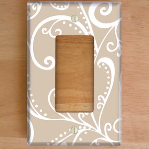 Silent Era, Sand, Vinyl Light Switch and Outlet Covers Decora/Rocker Cover