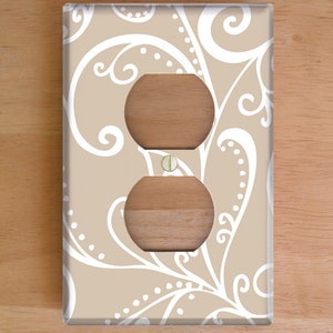 Silent Era, Sand, Vinyl Light Switch and Outlet Covers Outlet Cover