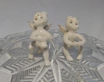 Vintage Holt Howard Cherub/Angel Candlestick Huggers/Climbers