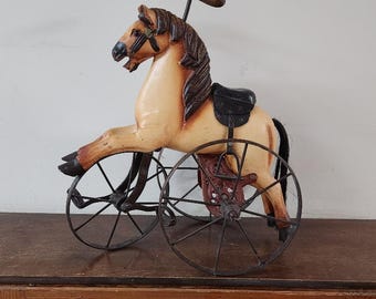 Antique Child's Toy Horse Tricycle