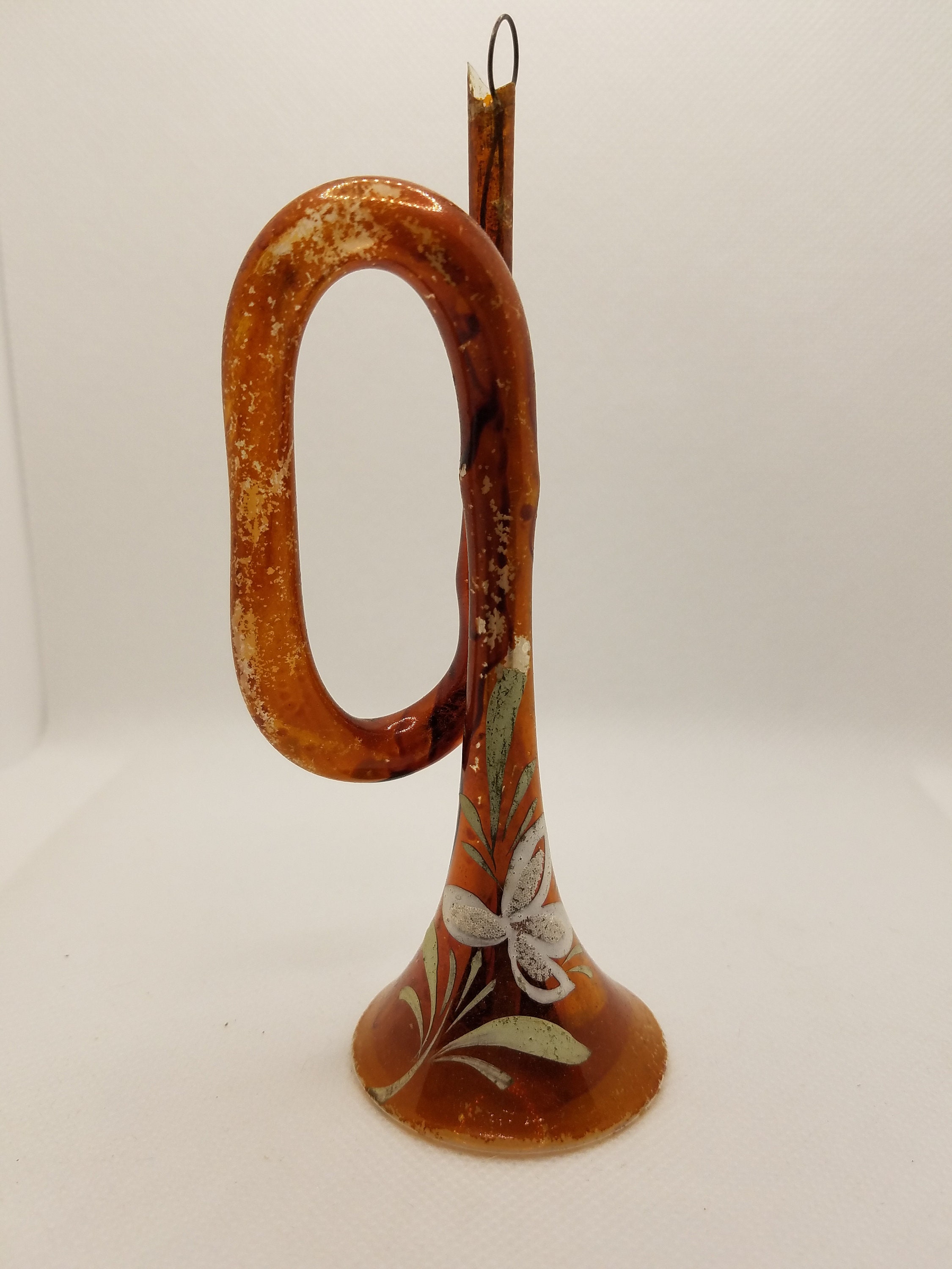 Vintage/antique German Blown Glass Trombone or Horn Ornament Etsy