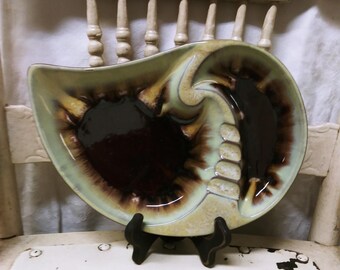 Paisley-shaped Drip Glazed MCM Ceramic Ashtray