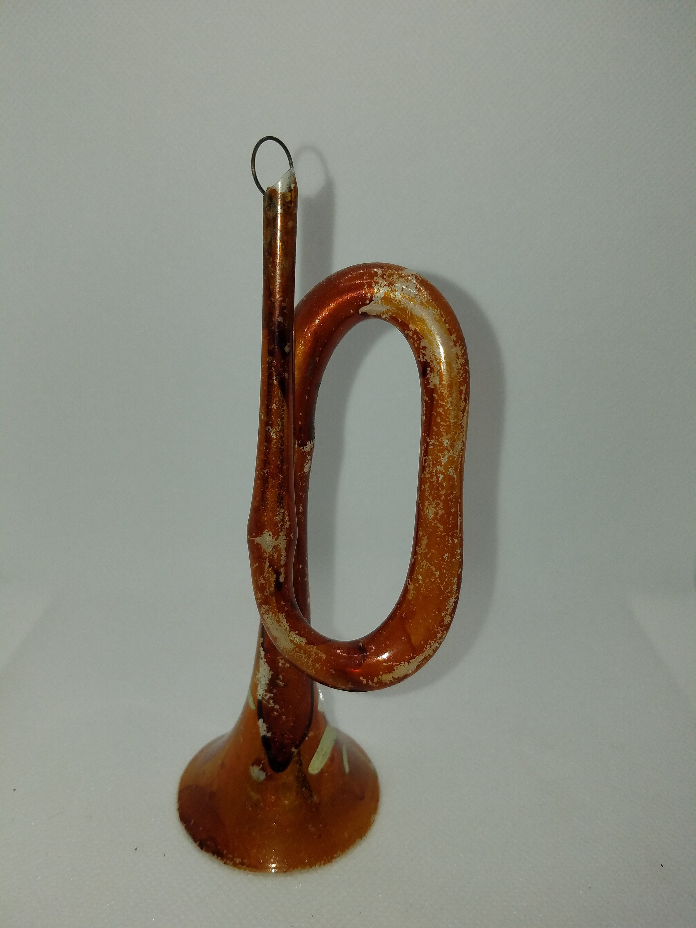 Vintage/antique German Blown Glass Trombone or Horn Ornament Etsy