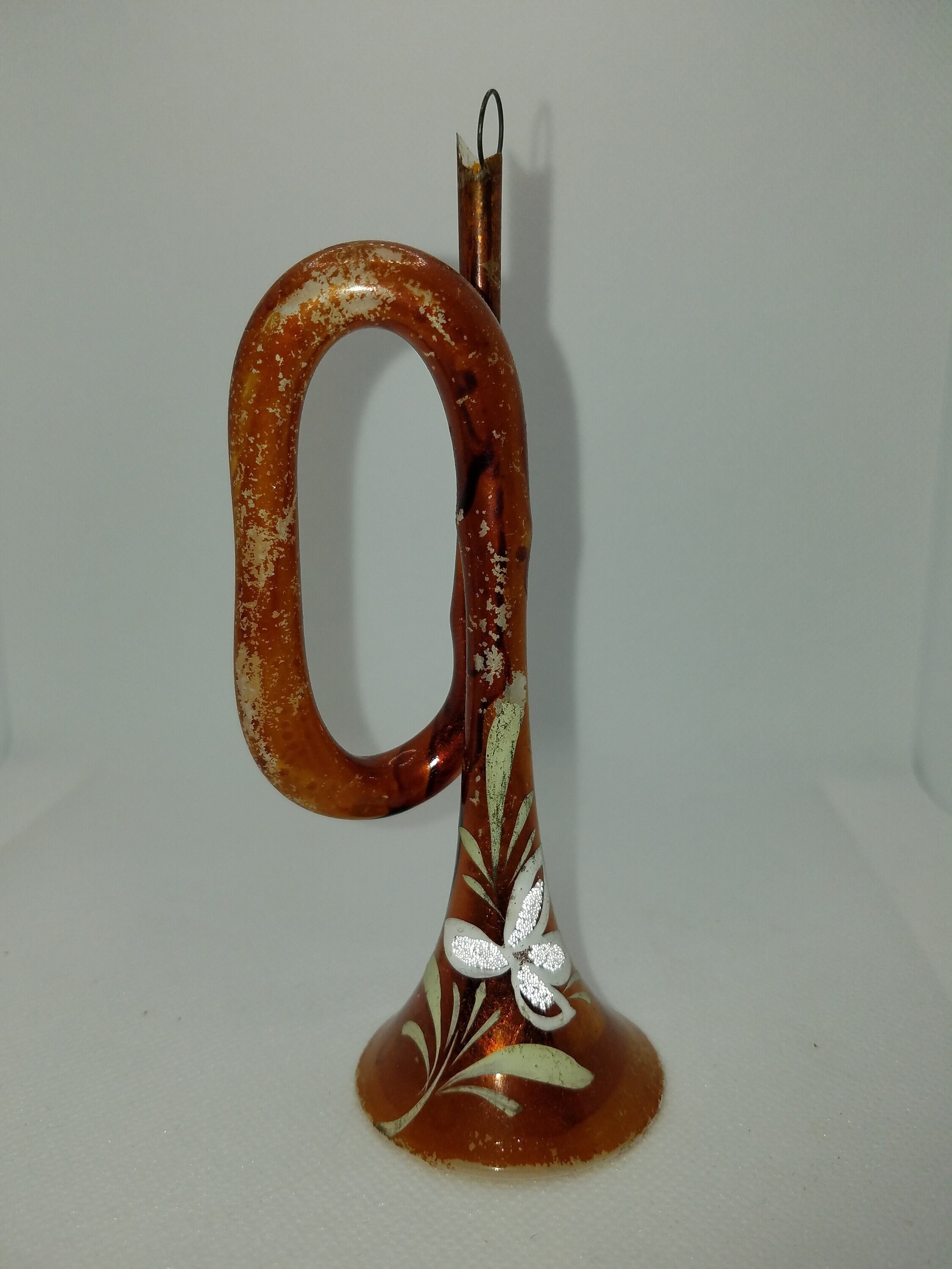 Vintage/antique German Blown Glass Trombone or Horn Ornament Etsy
