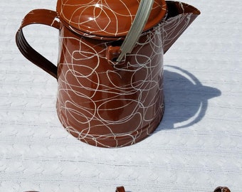 Vintage Brown Enamelware 