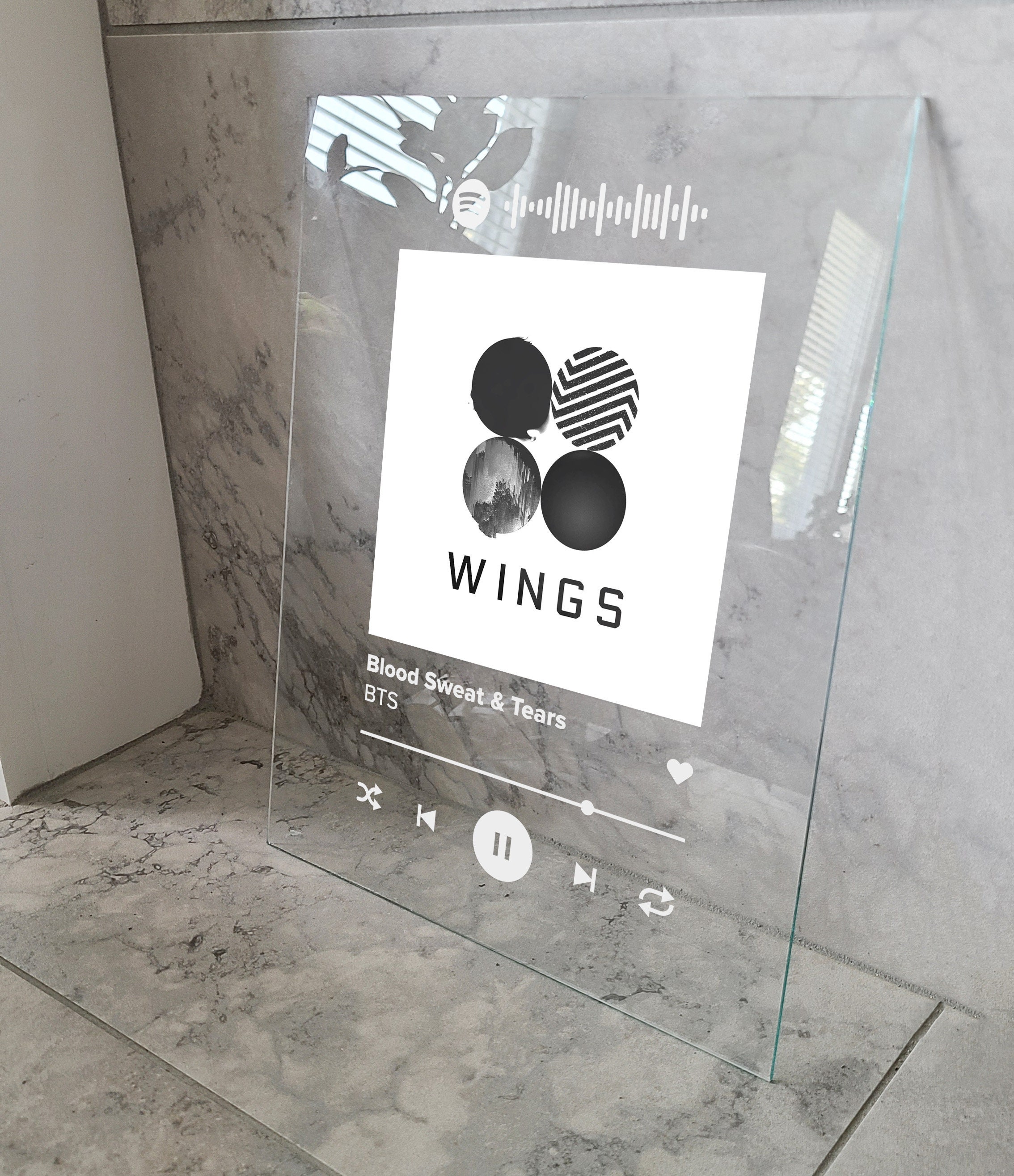 Multiple Colors Available 8 x 10 BTS Spotify Player Etsy