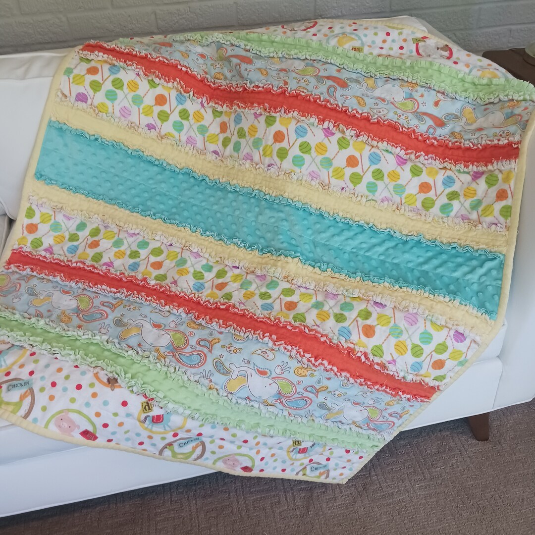 Festive and Bright Baby Quilt Shower or Baby Gift Etsy