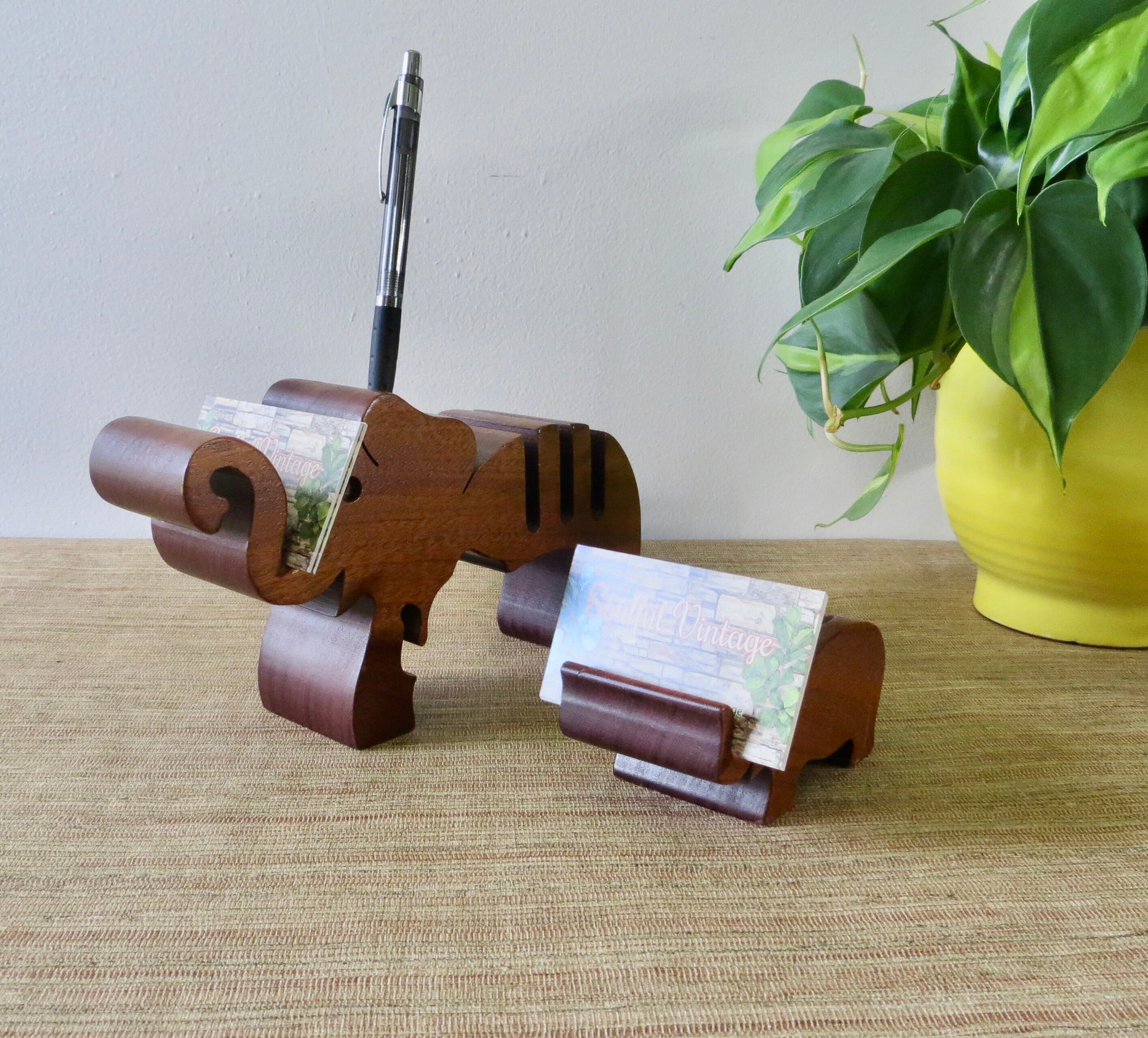 Vintage Letter Holder Desk Letter Holder Hand Carved Wood Etsy