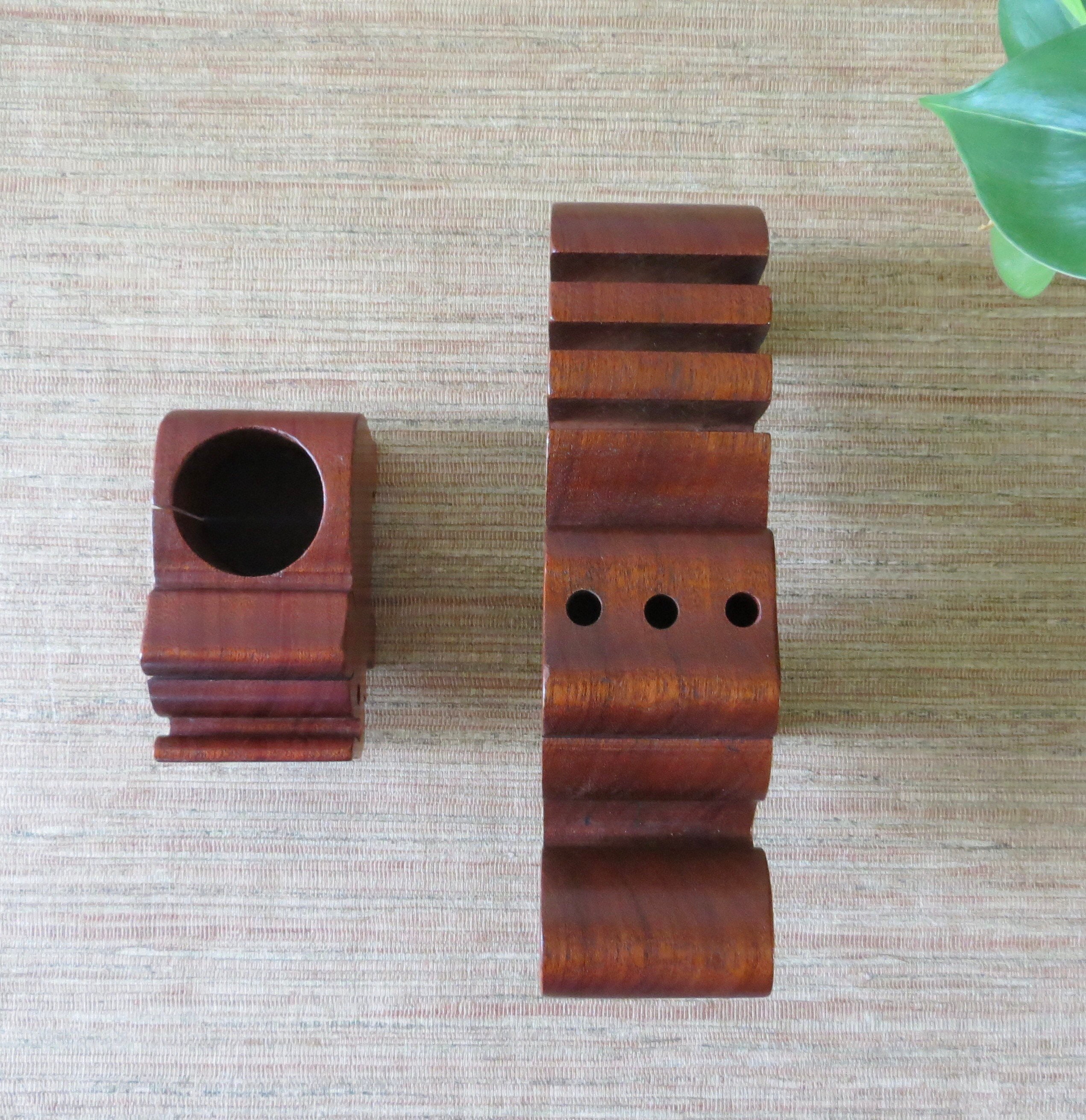 Vintage Letter Holder Desk Letter Holder Hand Carved Wood Etsy