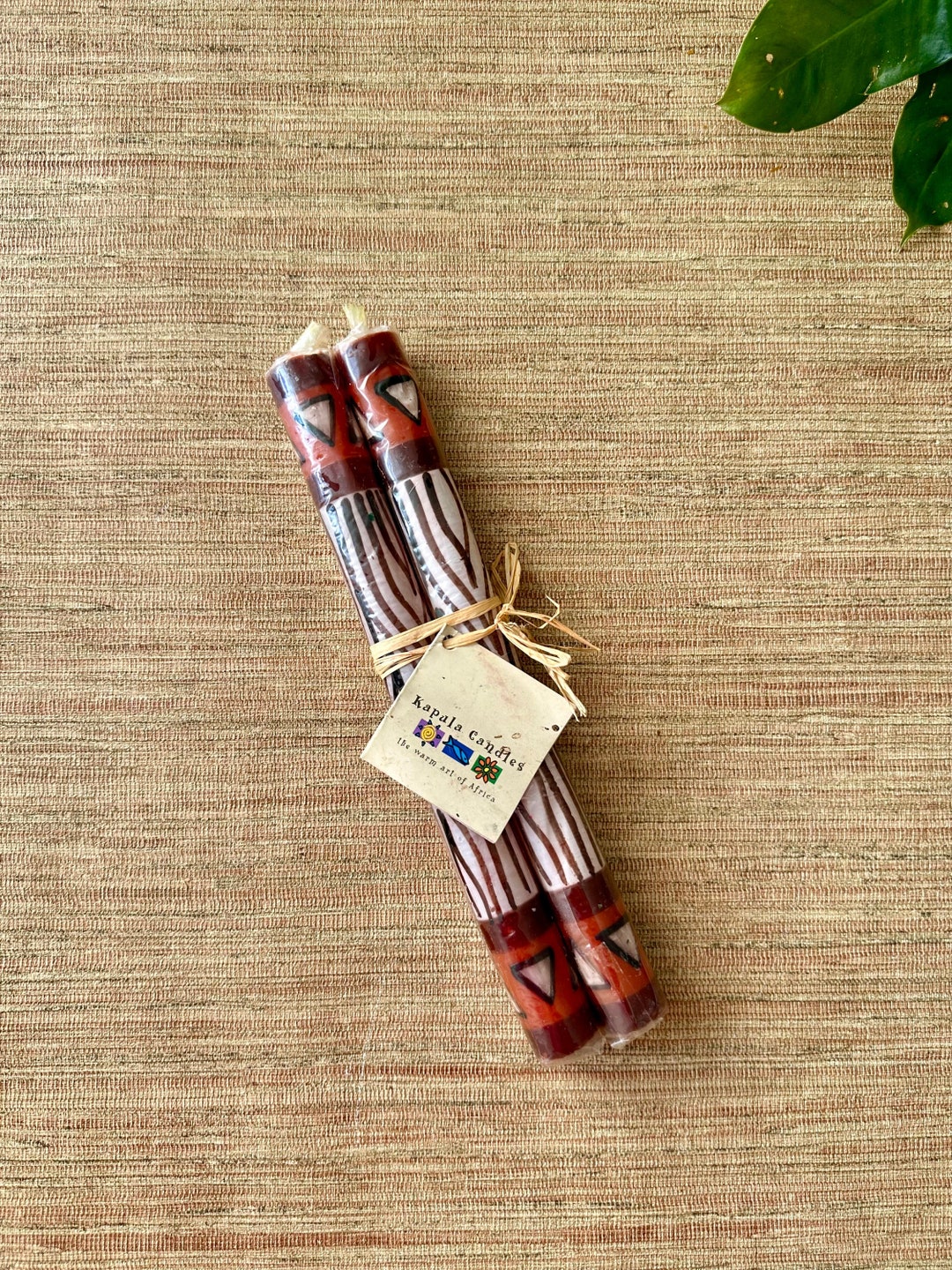 Vintage Kapula Hand Painted Candles From South Africa Zebra Etsy