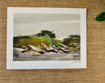 Vintage Charles Mulvey Driftwood Tangle Watercolor Print - Signed - 1971