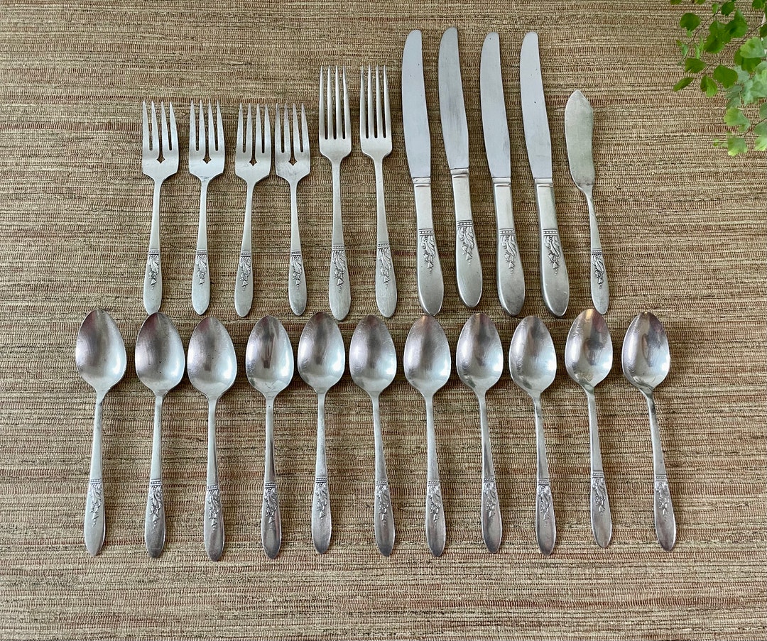 Couverts en metal argente vintage Simeon L. George H. Rogers Set de 22 Oneida Ltd. Etsy France