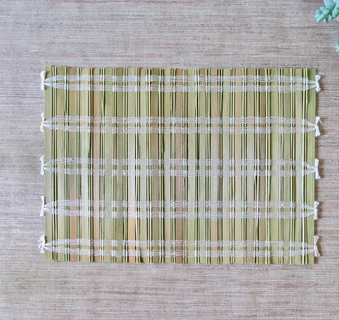 Vintage Woven Placemats Set of 8 Rectangular Placemats Etsy