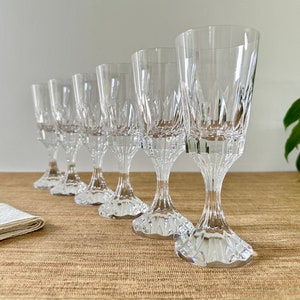 Vintage Baccarat DAssas Crystal Wine Glasses Set of 6 image 1