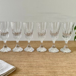 Vintage Baccarat DAssas Crystal Wine Glasses Set of 6 image 2