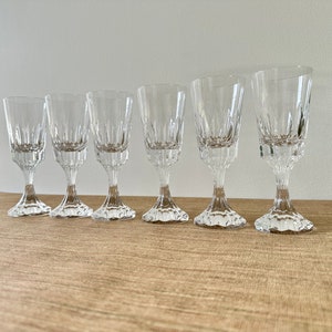 Vintage Baccarat DAssas Crystal Wine Glasses Set of 6 image 3