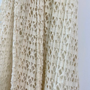 Vintage Cream Maxi Cutwork Dress with Scoop Neck and Cap Sleeves Breakin Loose Size 9/10 NWT Boho Dress image 6