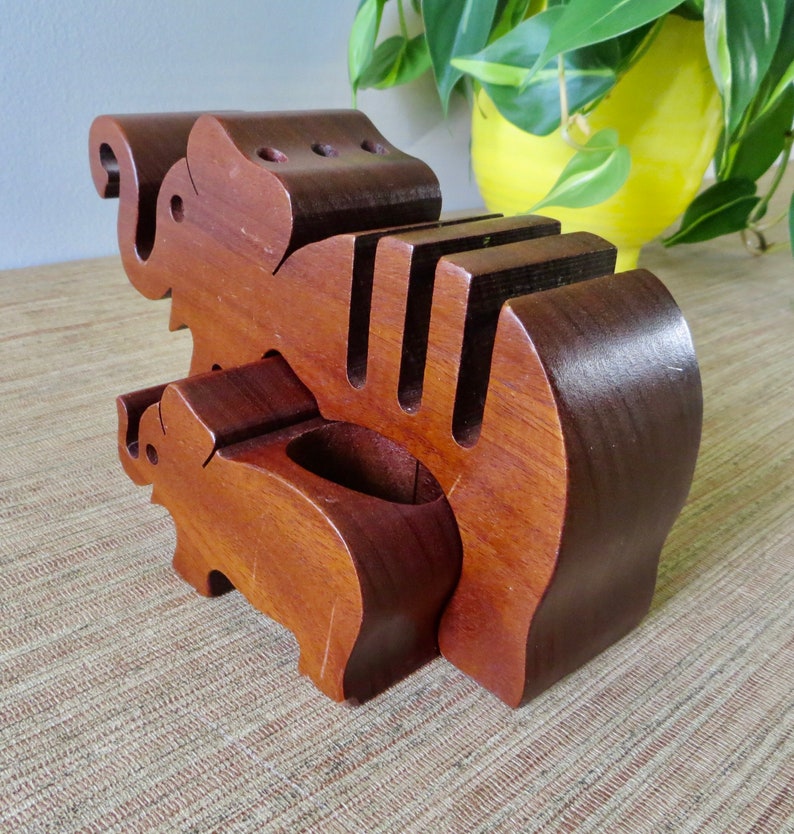 Vintage Letter Holder Desk Letter Holder Hand Carved Wood Etsy